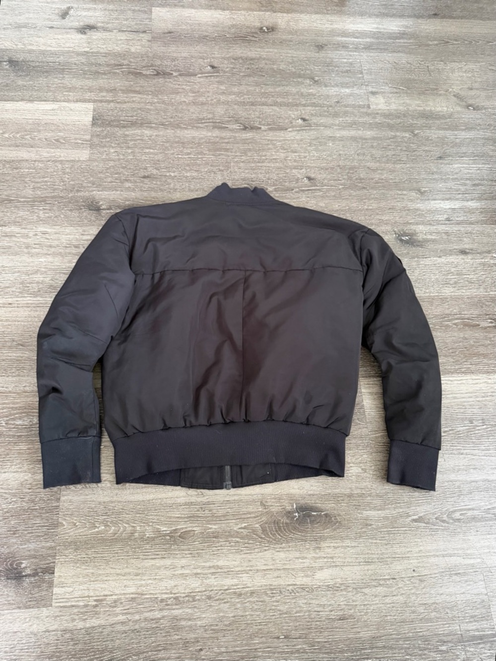 ALO Yoga Black Bomber Jacket with Zip Chest Pocket - Picture 4 of 6
